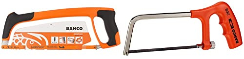 Bahco 319 Hacksaw Frame, 300mm Blade & 268 Mini Hacksaw, 150mm Blade, Red