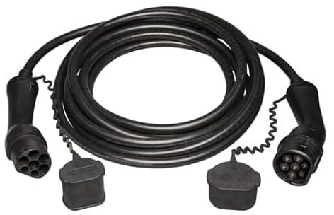 ABB Terra AC Type 2 • EV Charging Cable • Car Battery Charging Cable • 32 Amp Electric Vehicle Power Wire Accessory • T2-T2 7M 1-Phase 32A