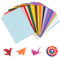 Vielseitiges Origami Bastelset: 60 Blatt 250g/m² A4 Tonkarton, Tonpapier A4, Fotokarton A4 - Bunte Pappe zum Basteln für DIY Projekte, Fotoalbum und Scrapbooking (20 Farben)