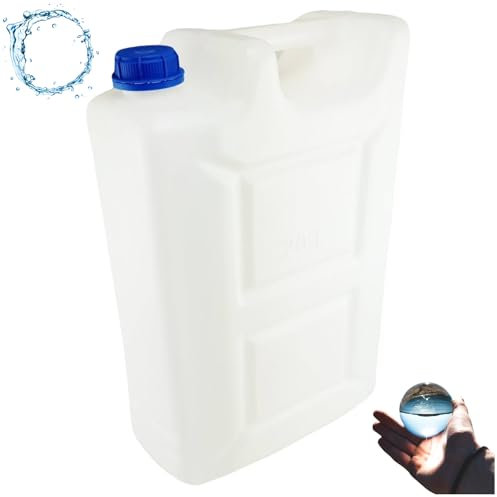 Anwicar Wasserkanister - Wasser Kanister 20l - Camping Wassertank - Wasserbehälter - Trinkwasserkanister - Frischwassertank - Weiß