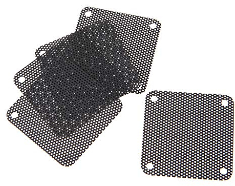 SUCHUANGUANG 5PCS PVC Ventola Filtro Antipolvere PC Antipolvere per Custodia Tagliabile Computer Mesh Cover 40mm Mesh Nero