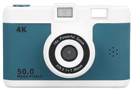 Jectse Appareil Photo Numérique sans Fil, Appareil Photo Ultra Clair 50 MP 1080P avec Zoom Numérique 16X, pour Photographie Vidéo écran D'affichage IPS, Lumière D'appoint,