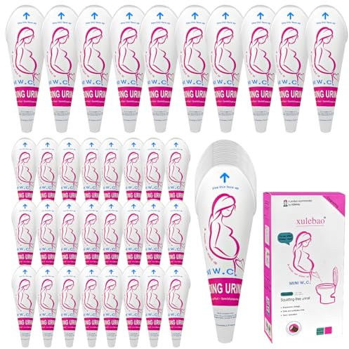 Grillix 50 Pezzi Imbuto Orinatoio per Donne, Urina Donna orinatoio Portatile Imbuto per Pipì Urinatoio Minzione Femminile da Viaggio per Uso all' Aperto, Campeggio, Viaggio, Auto