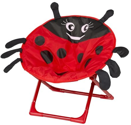 Sghtil Sedia da spiaggia per bambini | Ladybug comoda sedia da campeggio per bambini – Cartoon schienale per campeggio giardino lettura