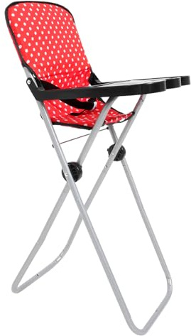 BESPORTBLE Chaise Haute pour Poupée Rouge Accessoire de Jeu pour Maison de Poupée Stabilité et Sécurité Compacte pour Jeu Intérieur et Extérieur Favorise Imagination Rôle des Garçon Fille