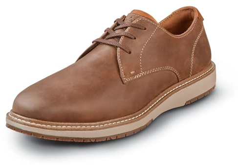 Men's Dark Brown Vibe Work MaxTrax Steel Toe SRO Dress Shoe (13.0 EEE)