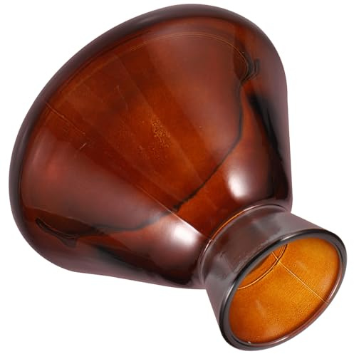HOMSFOU Flacon Diffuseur D’arômes Rechargeable en Verre Transparent 220 ML Large Ouverture en Trompette pour Huiles Essentielles, Diffuseur Décoratif Polyvalent pour Maison et Bureau