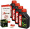 Motul 10W-40 Öl + HiFlo Ölfilter für Triumph Speed Triple 1050 /R, 515NJ 515NV - Ölwechselset inkl. Motoröl, Filter, Dichtring