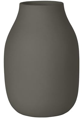 blomus Vase -COLORA- | Keramik | Steel Gray | Größe L | H 20 cm x B 14 cm x T 14 cm | hochwertige Handarbeit