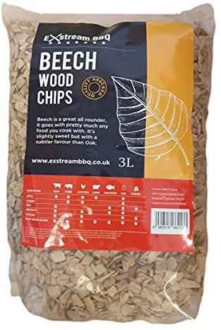 Exstream Astillas de madera para ahumar barbacoa hasta 30 sabores en 3, 15 y 30 litros* (haya 3 litros)