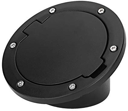 Cubierta de Tapa de Tanque deCombustible ABS Negra, Tapa de Tanque de Gasolina de Puerta de Llenado de Combustible, Accesorios para Accesorios de Coche Jk 2007-2017