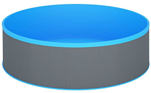 Festnight Aufstellpool Rund 350x90 cm Pool mit Stahlwand Stahlwandpool Komplettset Stahlwandbecken Pool Rundbecken Set Schwimmbecken Rundpool Gartenpool Planschbecken