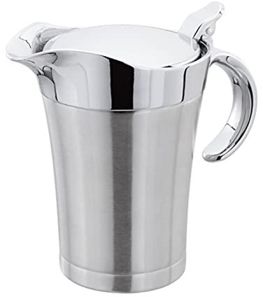 Cuenco térmico de acero inoxidable para salsas con tapa y asa, doble aislamiento, 450/750 ml, 750 ml (750 ml)