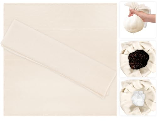saerryor 8 Pcs Cheesecloth Reusable, 50 x 50 cm Cheese Cloth for Straining Craft Ultra Fine Washable Cotton Unbleached Cloth Strainer for Cooking, Baking, Juicing, Cheese Making