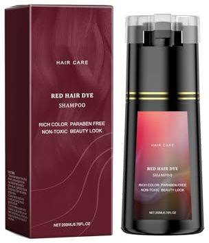 Hair Dye Shampoo, Rote Haarfärbe Shampoo, Verstärkt Intensive Rote Töne Und Lebendigen Glanz, Lang Anhaltende Farbintensität, Ideal Für Alle Haartypen Zur Sofortigen Farbauffrischung
