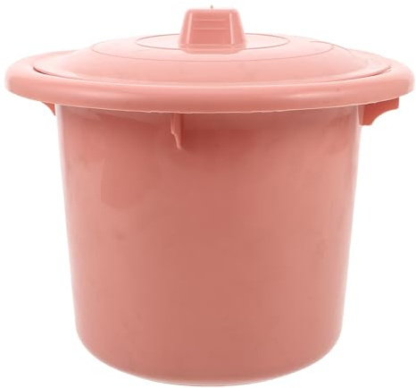 TEHAUX Vaso da Notte in Plastica con Coperchio Rosa per Adulti, Padella da Ospedale Ergonomica e Antiodore, Bottiglia per Urina Portatile per Uso Domestico, Emergenza e Riutilizzabile