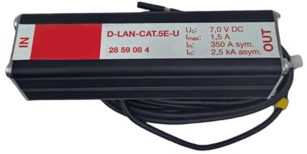 YUPPP Adaptador de protección contra sobretensiones 2859084 D-LAN-Cat.5E-U Rayos Módulo sobretensión Ethernet Riel DIN .223