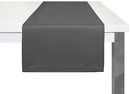 adam Uni Collection Tischläufer, Bio Baumwolle, Schwarz, 50 x 150 cm