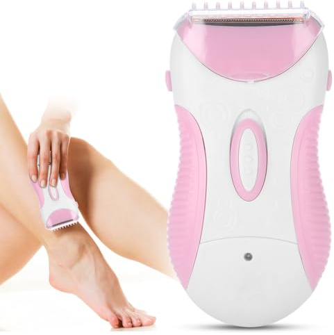 Women's Epilator for Hair Removal, Painless Armpit, 2-in-1 Wet & Dry, Rechargeable for Legs, Armpits and Bikini, Shaver Heads and Body Massager