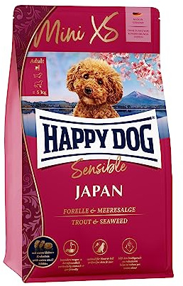 Happy Dog 60942 - Supreme Mini XS Japan Hähnchen mit Forelle - Hundetrockenfutter für sehr kleine Rassen - 1,3 kg Inhalt