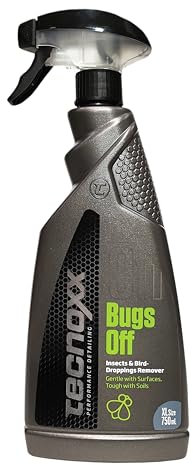Tecnoxx - Bugs off Cleaner. Elimina Insetti ed Escrementi di Uccelli su Parabrezza e carrozzeria. Flacone Spray XL da 750 ml