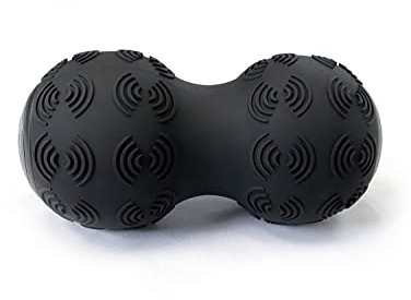 Power Plate DualSphere, Textured and Contoured Vibrating Massage Roller, USB Rechargeable, 4 Hour Battery Life, Black