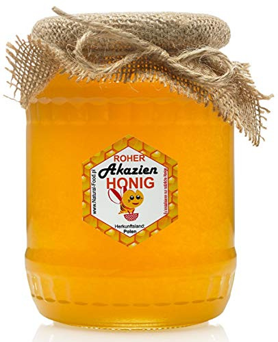 Natural Food - ROHER HONIG direkt vom Imker aus Europa - 22 KG - Natürlich - Sehr Gesund - ohne Zusätze - Ungefiltert - Nicht Geschleudert oder Erhitzt - 20 x 1,1 kg - Acacia