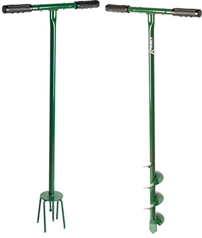 Bêche à griffe - Ribiland PRGB1 - manuelle à 5 dents - haute résistance -Tarière manuelle, fraise 100mm