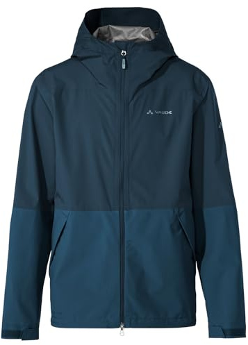 VAUDE Men's Neyland 2.5L Jacket - Outdoorjacke für Herren - wasserdicht und atmungsaktiv - leicht und klein verpackbar, dark sea, S