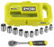 RYOBI RHRS10PC 1/4 Drive Ratchet and Sockets Set (10 Pieces)