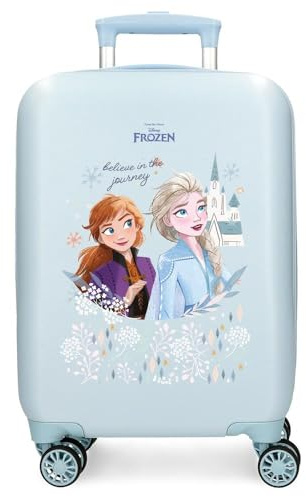 Joumma Disney Frozen Believe in The Journey Maleta de Cabina Azul 33x50x20 cms Rígida ABS Cierre de combinación Lateral 28,4L 2 kgs 4 Ruedas Dobles Equipaje Mano