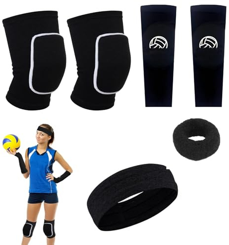 WUERKIYA Ginocchiere Pallavolo e Manicotti Pallavolo – Supporti Protettivi Perfetti per Il Volleyball - Ginocchiere Pallavolo Donna Ideali per Sport e attività All'aperto