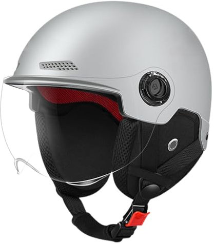 Motorcycle Helmet, Open Face Motorcycle Helmet, Helmet Motorbike Adult, 3/4 Motorcycle Helmets With Clear Visor, Motorcycle Half Helmet, Moped Scooter Helmets Four Season Helmets For Women, Men