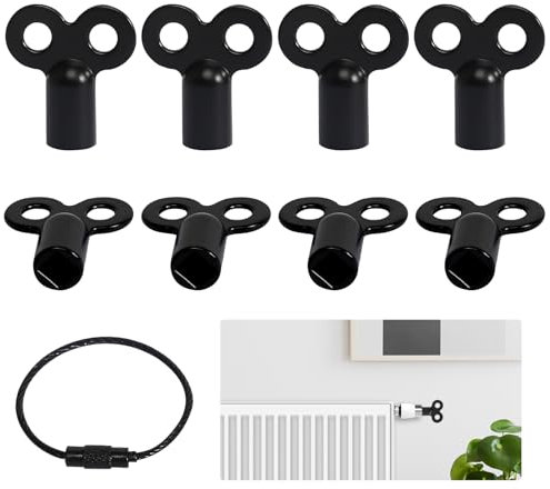 8 Stück Heizungsentlüftungsschlüssel Heizkörper Entlüftungsschlüssel Universal Heizungsschlüssel mit Schlüsselring Heizung Entlüftungsschlüssel Schlüssel für Heizungsentlüftung