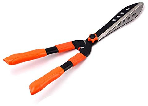 Handheld Extendable Garden Shears Patio Shrub Boxwood Pruning Tool Curved Angle Save Labor Scissors with Sk-5 Steel Blade Non-Slip Handle