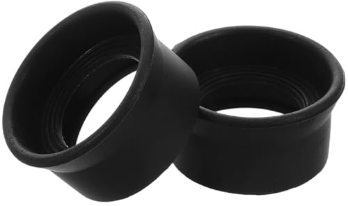 Hemobllo 2Pcs Rubber Eyepiece Guards, 32mm Inner Diameter Eye Cups Replacement for 31-33mm Stereo Microscopes & Telescopes, Foldable Anti-Glare Eye Shields (Black)