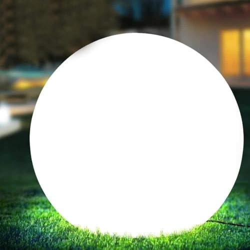 TEKHOME Lampada da Giardino a Sfera IP65 per Esterni, Attacco E27, 12–24V, Luce Decorativa per Giardino, Terrazza e Vialetti – Serie ES50 (S 30CM)