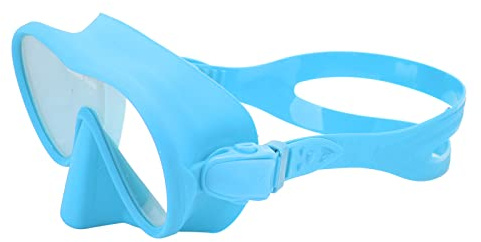 POENVFPO Occhialini da Sub, Maschera da Snorkeling Antiappannamento con Lente in Vetro Temperato HD e Cinturino in Silicone Regolabile, per Snorkeling Nuoto Immersioni Adulti Bambini (BLUE)