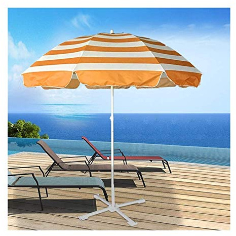 Outdoor Garden Parasols Folded Patio Parasol Beach Sun Umbrella Suitable For Restaurant, Courtyard, Beach, Lawn, Deck, Backyard & Pool, Uv Protection,With Parasol Base good
