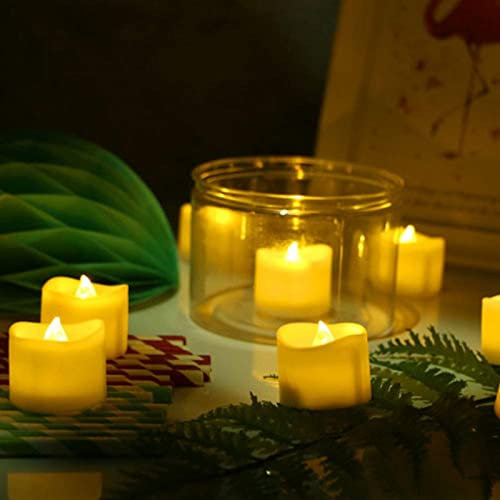 flintronic 12 Lumini Candele LED, Candele Senza Fiamma con Batterie Adatte per Decorazione di Casa Camera Natale Pasqua Festa Di Matrimonio – Bianco Caldo