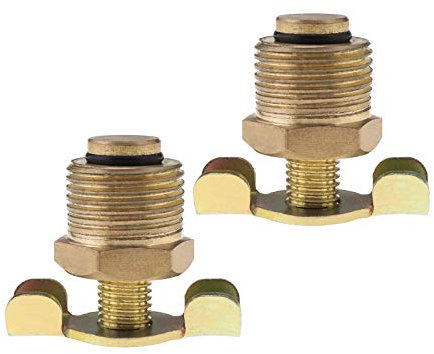 2pcs Robinet de Vidange Outil 3/8 BSP Filetés en Laiton Compatible avec Hotdog Air Commande Rotative de Purge d'échappement Compresseur