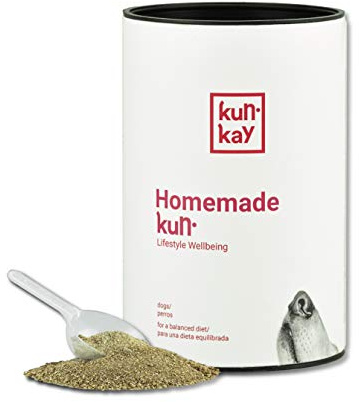 Homemadekun Supplément Naturel de vitamines et minéraux pour Chiens 260 g (régime Barf ou Maison) – Support Complet pour Chiots, Adultes, Seniors, gestations et Allaitement