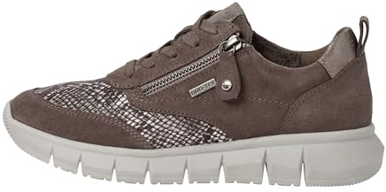 Tamaris 8-83705-41 Comfort Fit-Plantilla Intercambiable de Piel, Suela Flexible, con Cremallera, Zapatillas Mujer, Gris, 37 EU Ancho