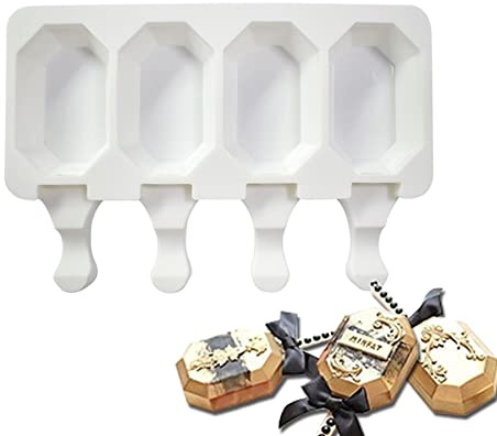 Surakey Popsicle Silicone Mold Ice Cream Silicone Mold Soft and Smooth Mould for DIY Homemade Ice-Lolly Ice Cream Ice Candy Cake Pop Maker Mold Non-Stick & Easy Release, Type 5