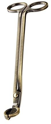 DORAFO Candle Wick Trimmer, Wick Cutter with Sharp Angled Blades Candle Scissors, Brushed Brass in Elegant Fishing for Candle Care, Sturdy Antique Bronze Trimmer