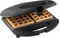 Bestron Brüsseler Waffeleisen im Retro Design, Waffelmaker für 2 belgische Waffeln, mit Antihaftbeschichtung & Backampel, 700 W, Farbe: Matt Schwarz, Mattschwarz