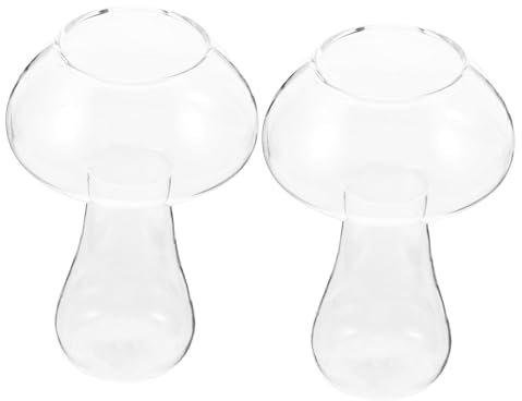 ABOOFAN 2pièces Lot De Verres à Cocktail Forme Champignon Tasse Épaisse Boire Jus Lait