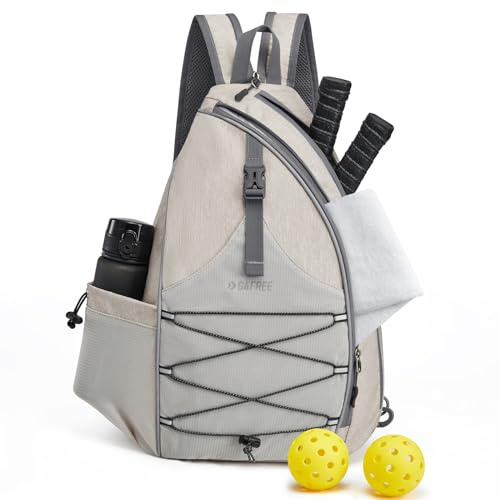 G4Free Pickleball Bag, Pickleball Backpack for Women Men, Adjustable Shoulder Bag with Waterproof Bag/Fence Hook