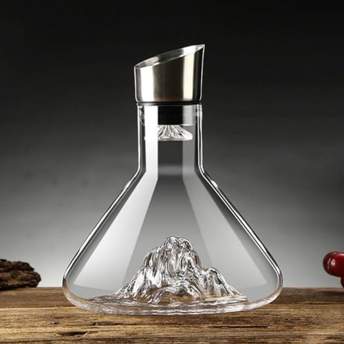 Pulunto Carafe à décanter avec aérateur et filtre pour vin rouge, 1500 ml, accessoire de vin classique de luxe