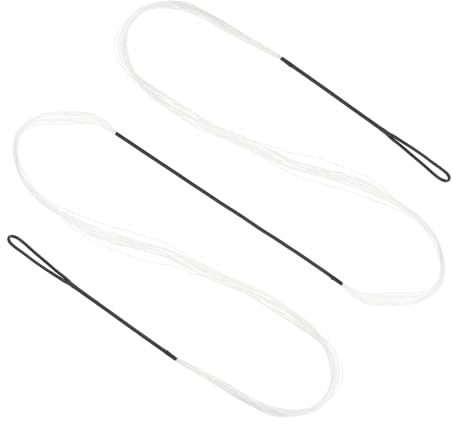 PATIKIL Corde d'arc Recurve, Corde d'arc de Remplacement 14 Brins pour Arc Long pour Équipement d'Archerie Universel, Blanc AMO 64 (Réel 60)
